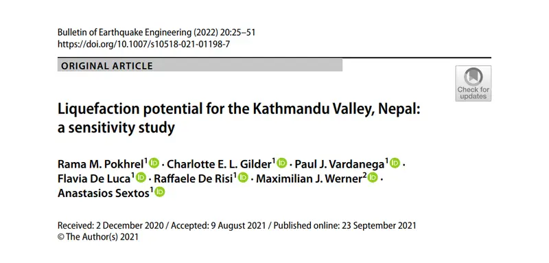 Liquefaction potential for the Kathmandu Valley, Nepal: a sensitivity study