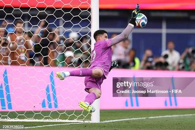 Paraguay saves the Germany's first penalty Photo by Joosep Martinson -  via Getty Images